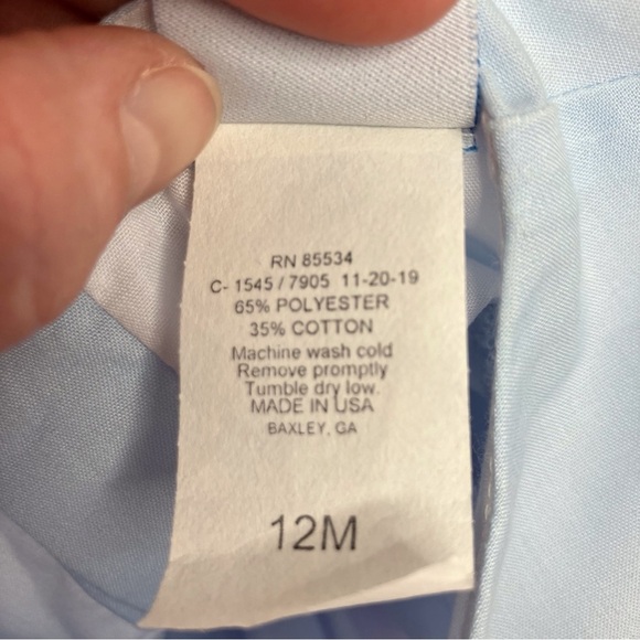 NWT Bailey Boys Float Dress light blue with white embroidery size 12 months - Picture 7 of 12